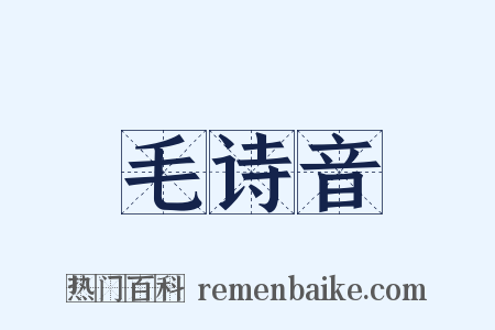 毛诗音是什么意思的图片